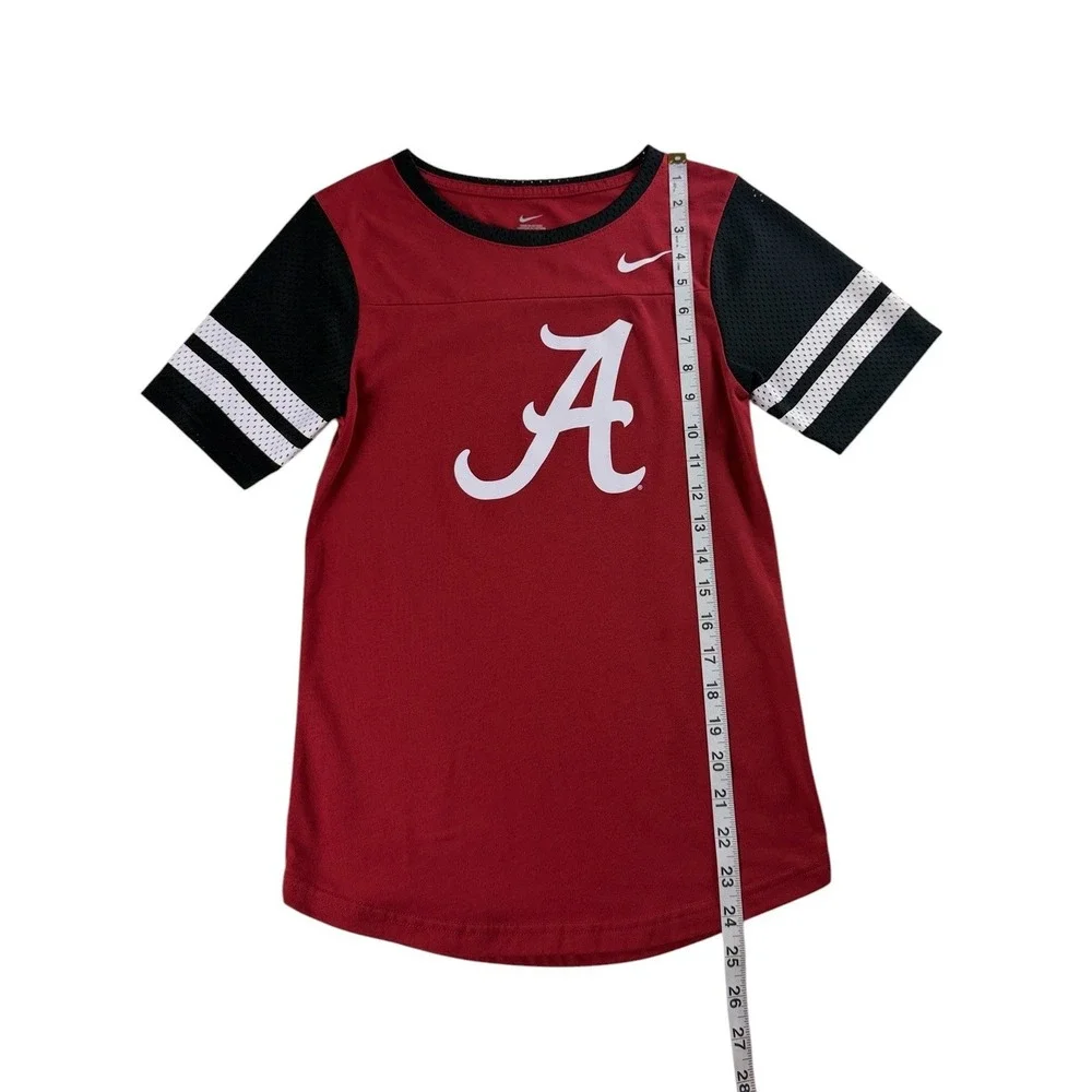 Nike Alabama Crimson Tide Kids XS Red Black Mesh Sleeve Jersey T-Shirt SU16HAB
